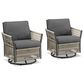 Sunwell Garden Patio Swivel Glider Chair in Dark Gray (Set of 2), , large