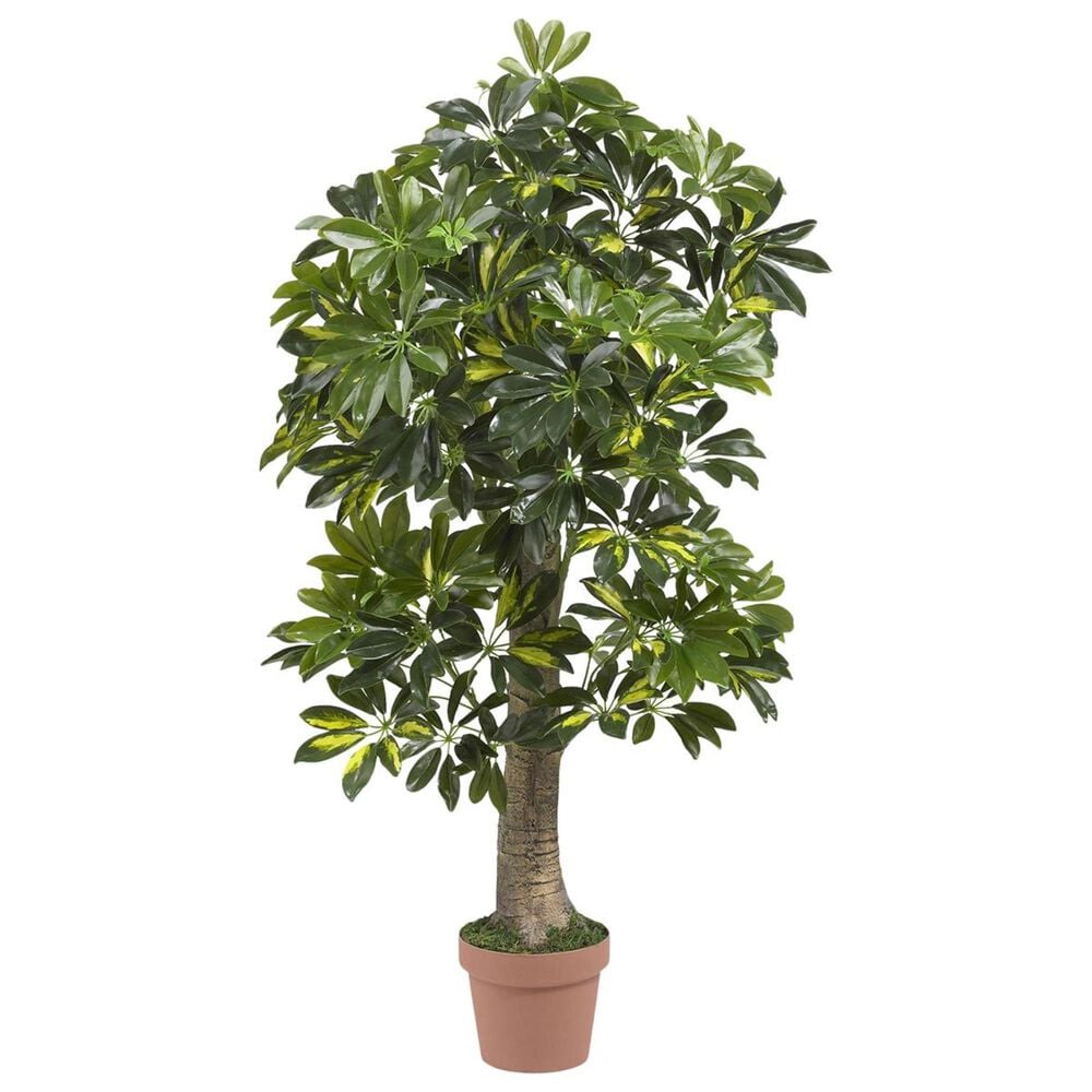 Nearly Natural Inc 4" Schefflera Silk Tree, , large
