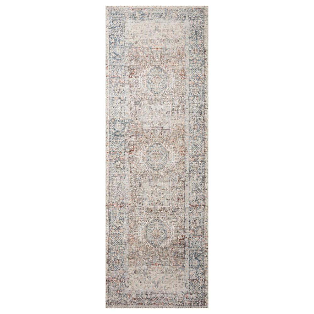 Chris Loves Julia x Loloi Jules 2&#39;6&quot; x 9&#39;6&quot; Natural and Ocean Runner, , large