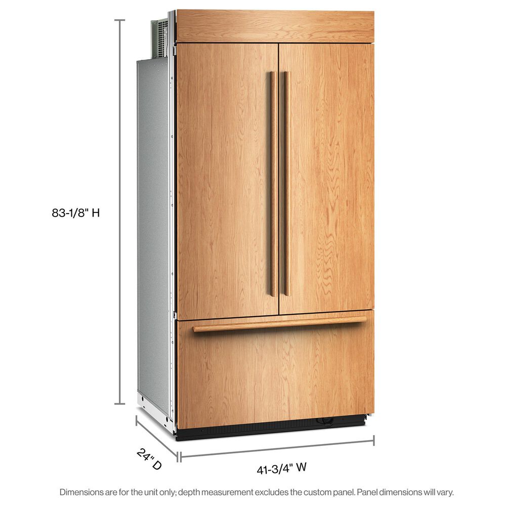 KitchenAid 24.2 Cu. Ft. Built-In French Door Bottom Mount Refrigerator with Platinum Interior in Panel Ready, , large