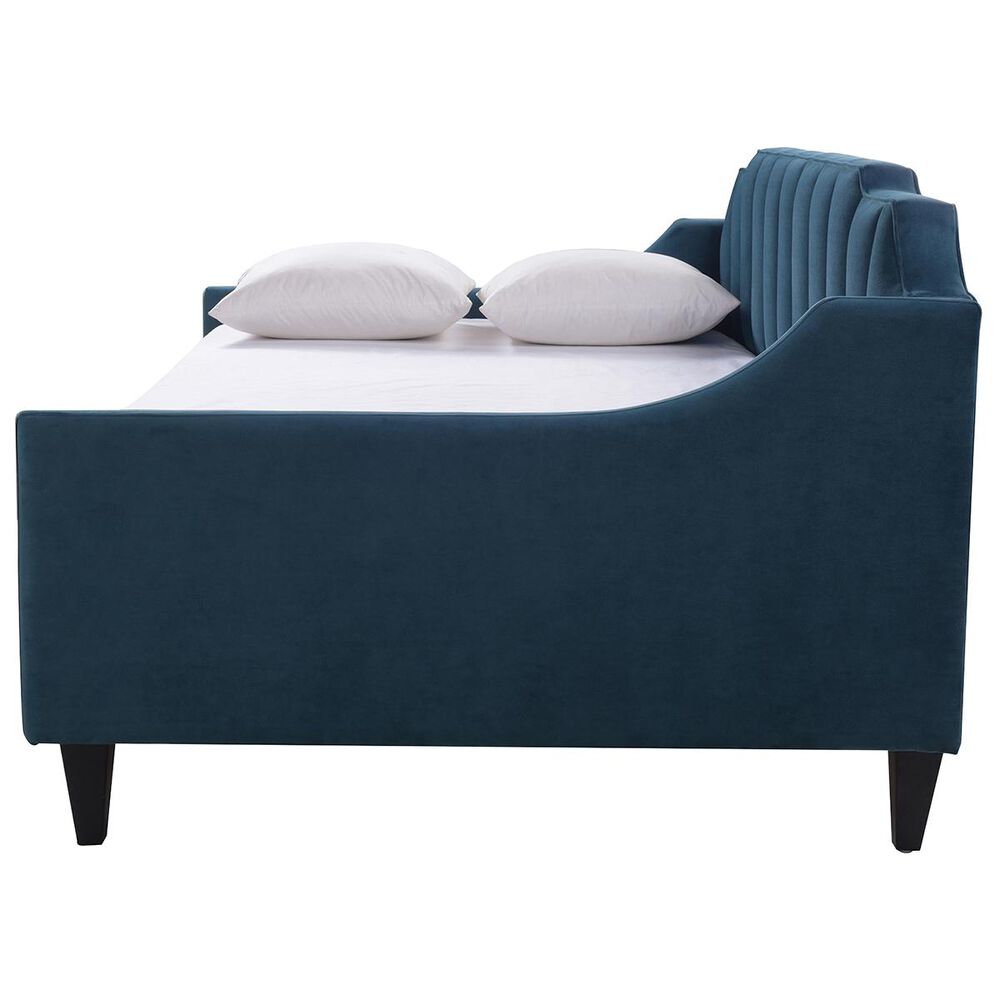 Jennifer Taylor Home Edgar Channel Tufted Sofa Bed Daybed in Satin Teal