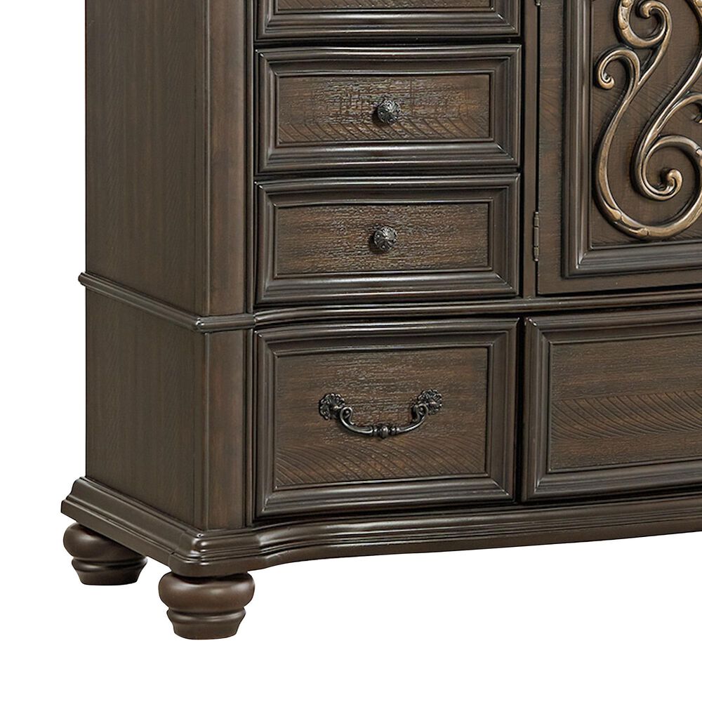 Mayberry Hill Brunswick 7-Drawer Dresser and Mirror in Mahogany, , large