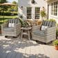 HOMLUX 3-Piece Outdoor Conversation Set in Dark Gray Stripes, , large