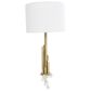 Maple and Jade Tiered Pillar Table Lamp in Gold and Clear, , large