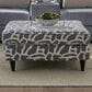Xenia Scarborough Steel Accent Ottoman in Lilypad Charcoal, , large