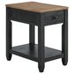 Forma & Co Napa Chairside Table in Distressed Black and Driftwood, , large