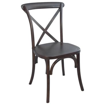 Flash Furniture Advantage X-Back Dining Side Chair in Walnut, , large