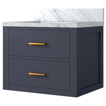Lexora Home Castor 24" Single Bathroom Vanity in Blue with White Acrylic Top and Rectangular Sink, , large