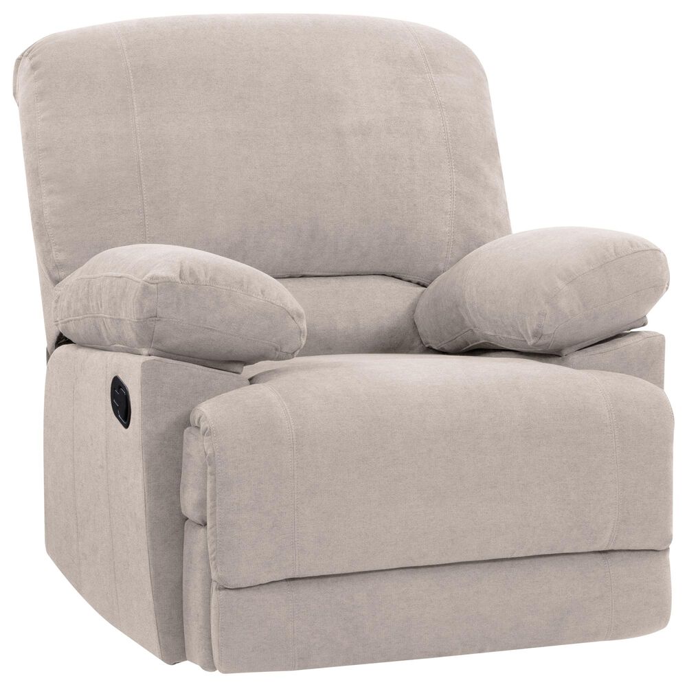 CorLiving Lea Recliner in Beige Fabric, , large