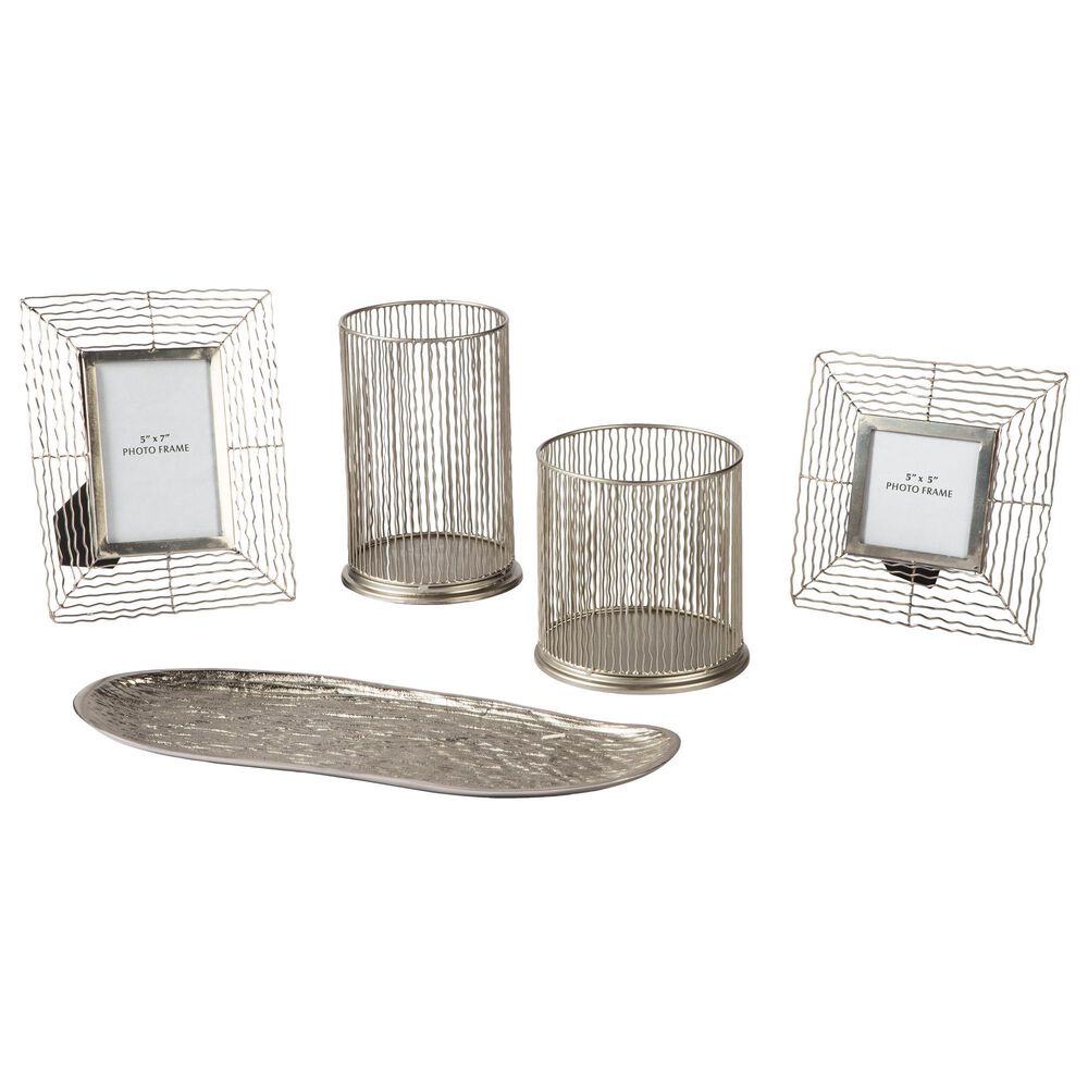 Ashley Dympna 5-Piece Accessory Set in Silver, , large