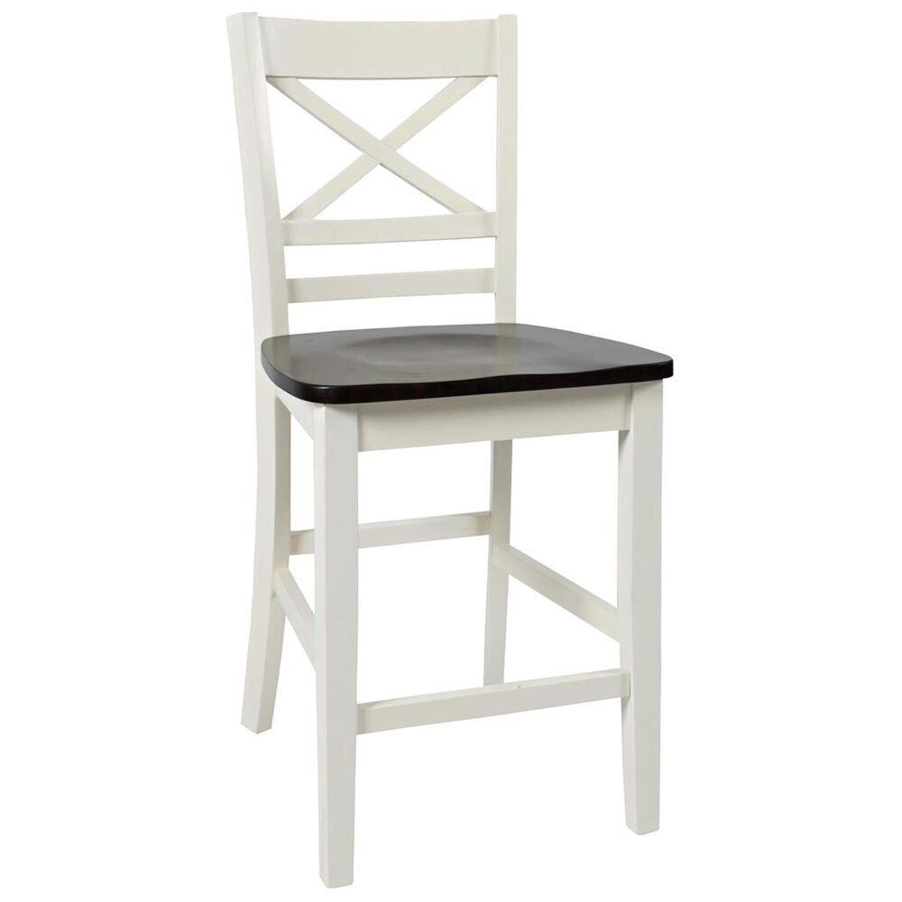 Waltham Asbury Park Counter Height Stool in White and Autumn, , large