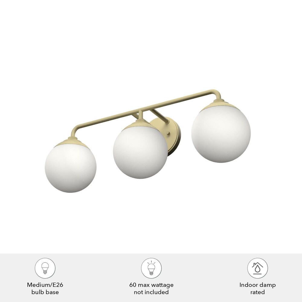 Hunter Hepburn 3-Light Vanity in Painted Modern Brass, , large