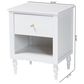 Baxton Studio Roni 1-Drawer Nightstand in White, , large
