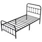 HOMLUX Twin Metal Bed Frame in Black, , large