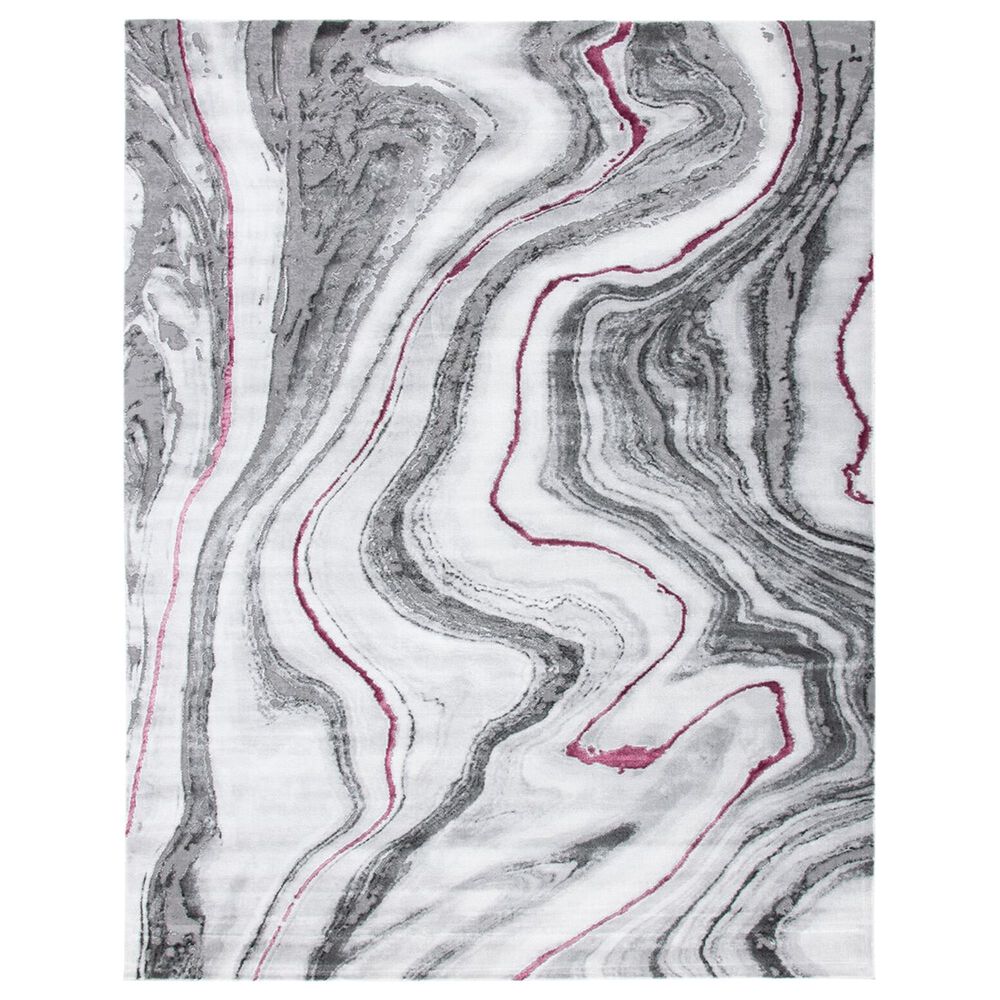 Safavieh Craft CFT819S 6"7" x 9" Grey and Wine Area Rug, , large