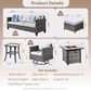 HOMLUX 7-Piece Patio Sofa Set in Gray, , large