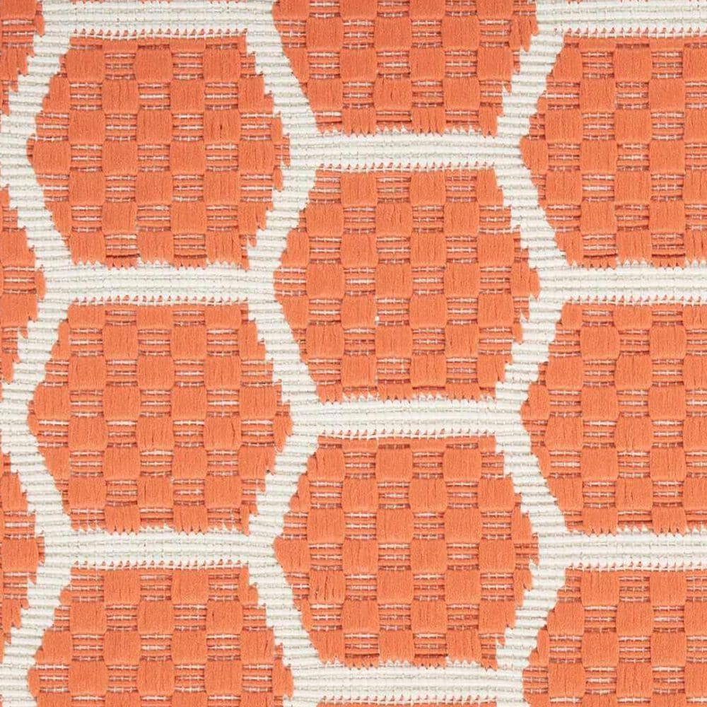 Nourison Twist Reversible 2&#39;2&quot; x 12&#39; Coral Indoor/Outdoor Runner, , large