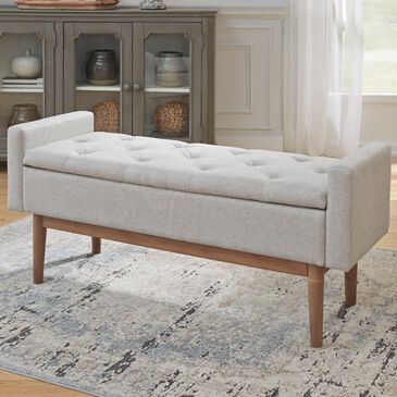 Ashley Briarson Storage Bench in Beige, , large