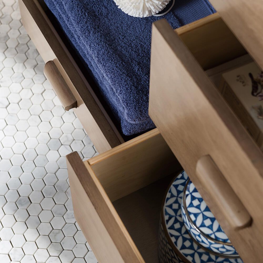 James Martin Vanities Portland 60" Single Bathroom Vanity in Whitewashed Walnut with 3 cm Eternal Jasmine Pearl Silestone Top, Rectangular Sink and FreePower Wireless Charger, , large