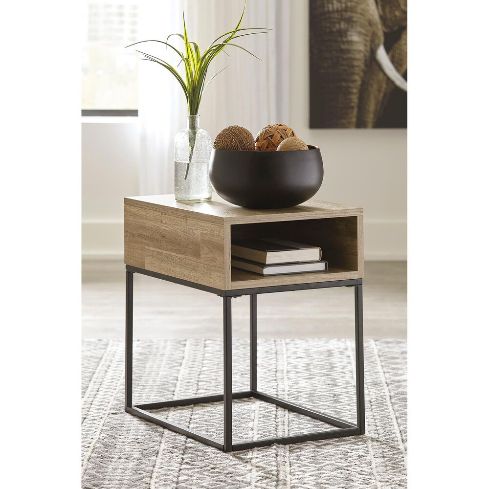 Ashley Gerdanet Rectangular End Table in Natural, , large