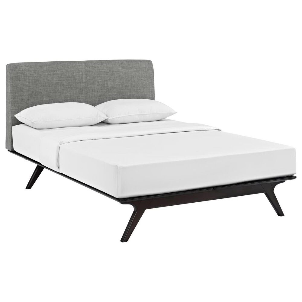 Modway Tracy Queen Platform Bed in Cappuccino Gray, , large
