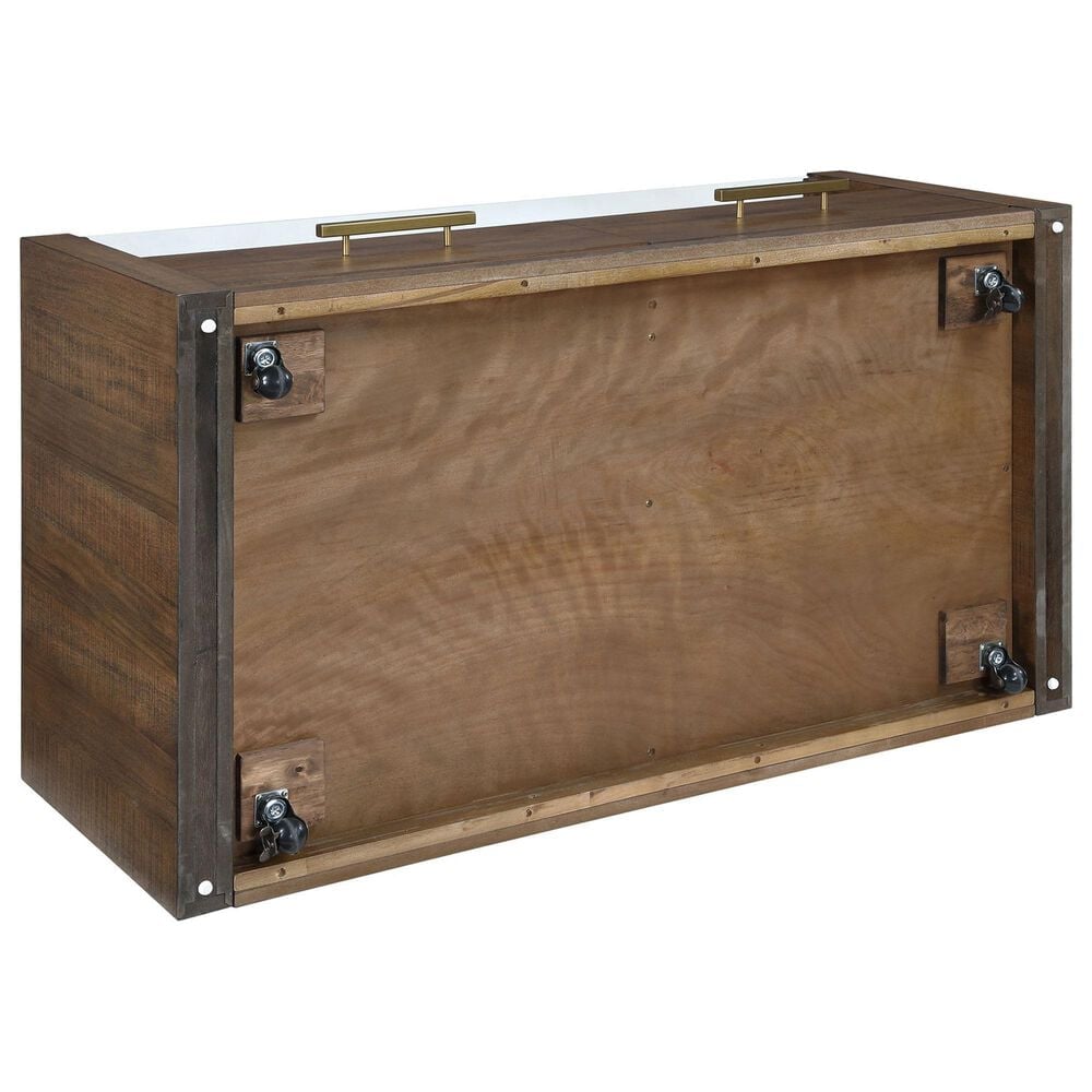 Crystal City Garland Castered Glass Top Coffee Table in Toffee, , large