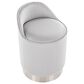 Lumisource Marla Vanity Stool with Silver Upholstered in Chrome, , large