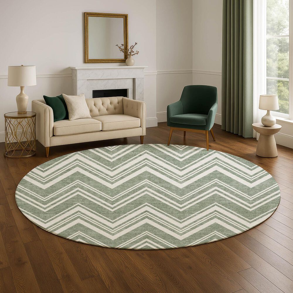 Dalyn Rug Company The Reserve TR17 Sage 8&#39; Round Indoor/Outdoor Area Rug, , large