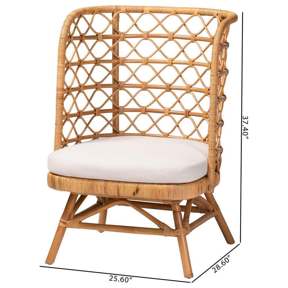 Baxton Studio Tania Accent Chair in Neutral, , large