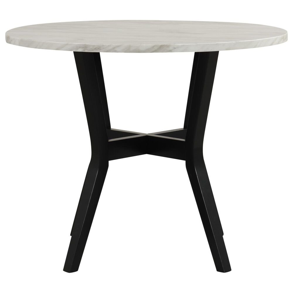 Titanic Furniture Ariana 5-Piece Round Dining Set in White and Black, , large