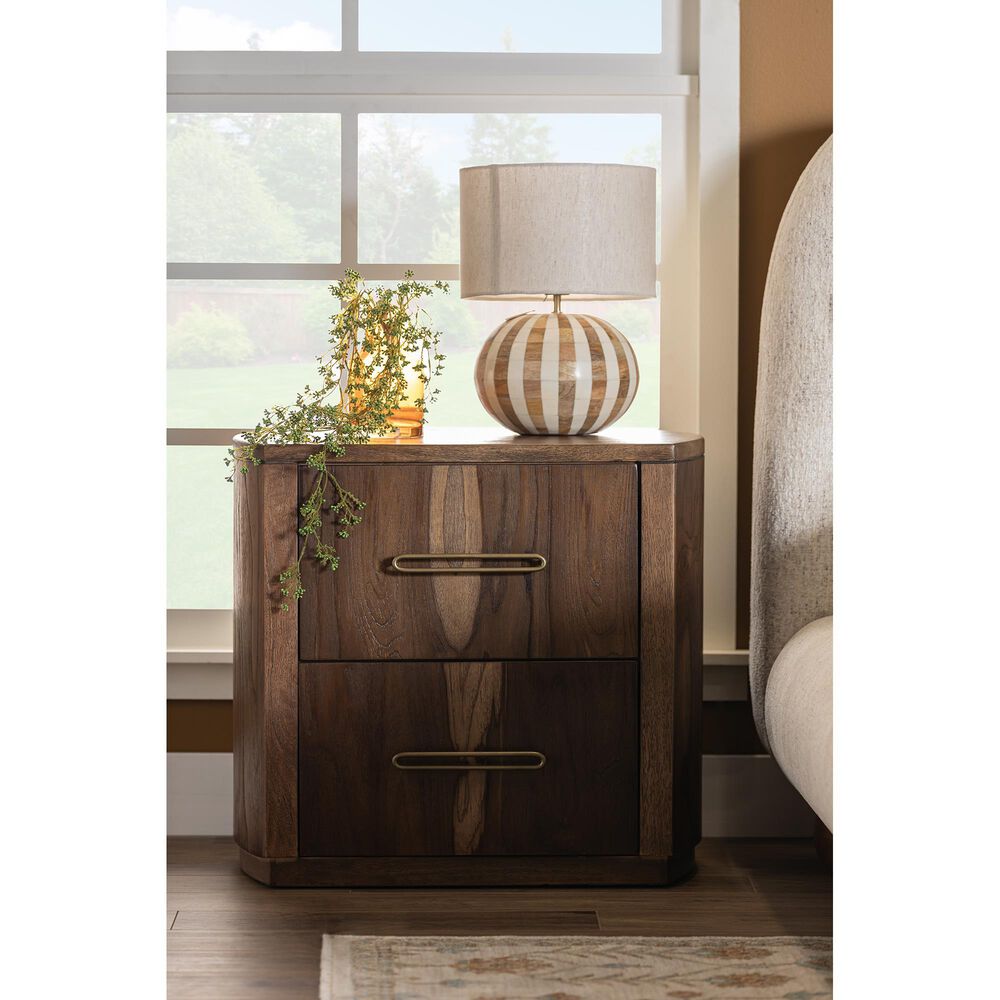 Teak Interiors Collected Notions Striped Table Lamp in Natural, , large