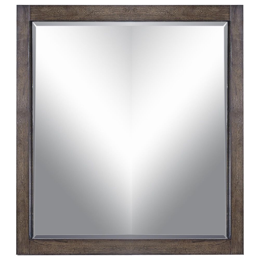 Riva Ridge Modern Loft 9 Drawer Chesser and Mirror in Brownstone, , large