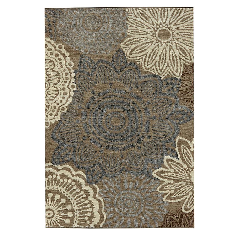 Karastan Euphoria Mossat 90273 5'3" x 7'10" Brown Area Rug, , large