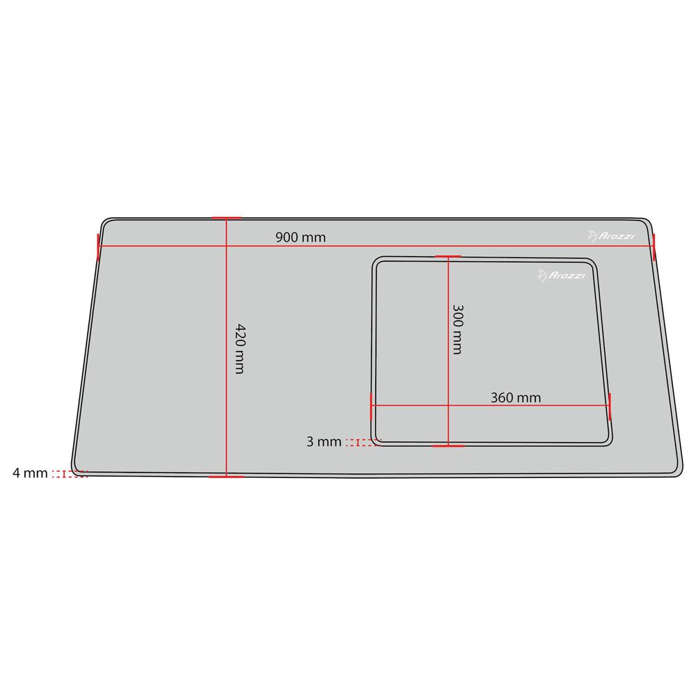 Arozzi Zona Mousepad 900x420mm, , large