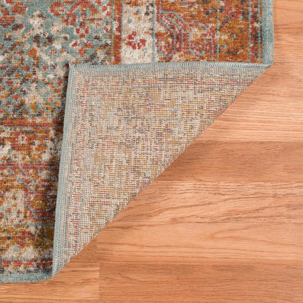 Amer Rugs Eternal 2&#39;2&quot; x 3&#39; Sea Blue and Rust Area Rug, , large