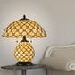 Cal Lighting Valetta Tiffany Table Lamp in Amber and Black, , large