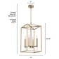 Hunter Sunjai 13" 4-Light Pendant in Alturas Gold, , large