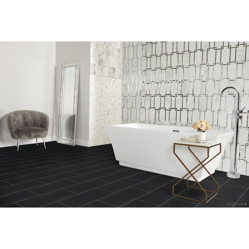 Dal-Tile Delegate Black DL28RCT1224MT 12&quot; x 24&quot; Porcelain Tile, , large