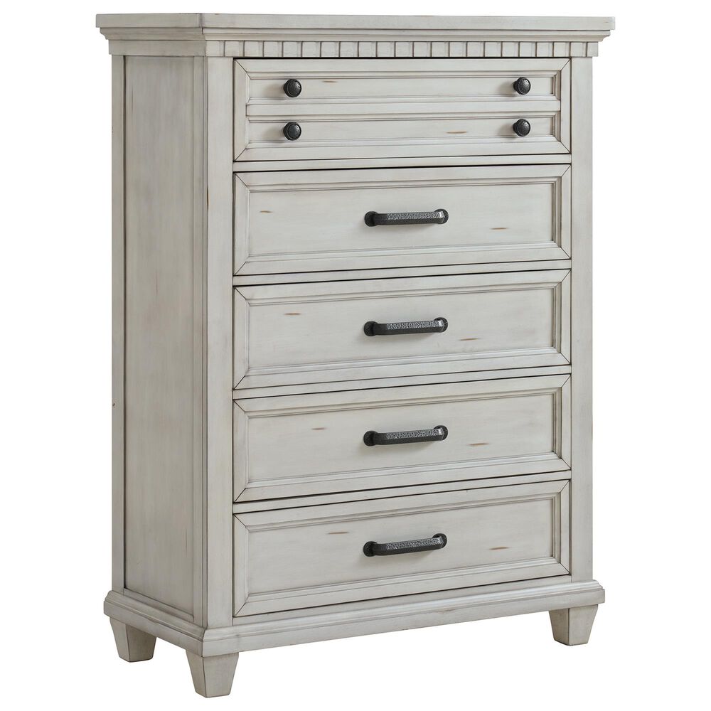 Mayberry Hill McCoy 5-Piece King Storage Bedroom Set in Antique White, , large
