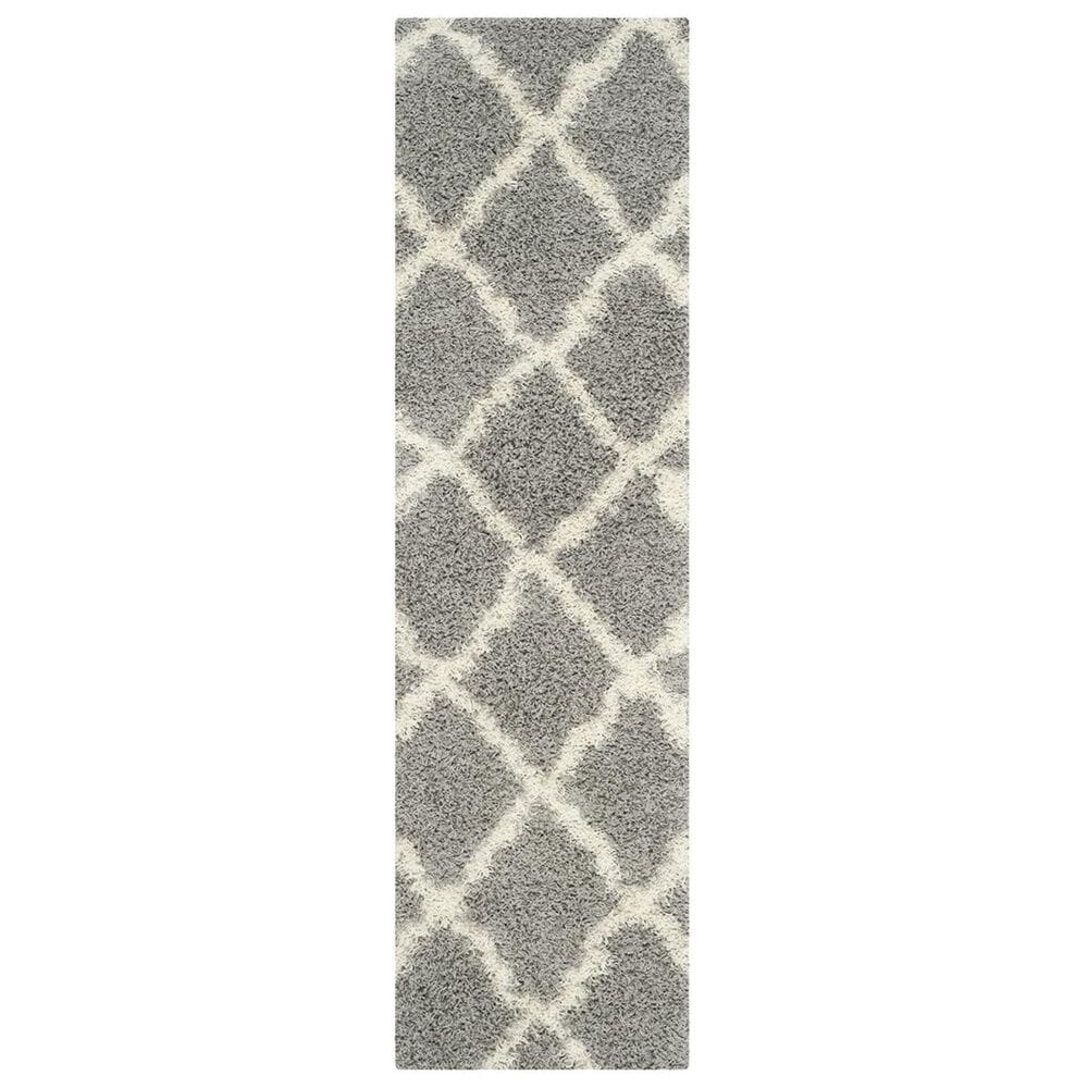 Safavieh Dallas Shag SGD257G-26 2"3" x 6" Grey/Ivory Runner, , large