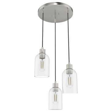 Hunter Lochmeade 3-Light Linear Pendant Cluster in Brushed Nickel, , large