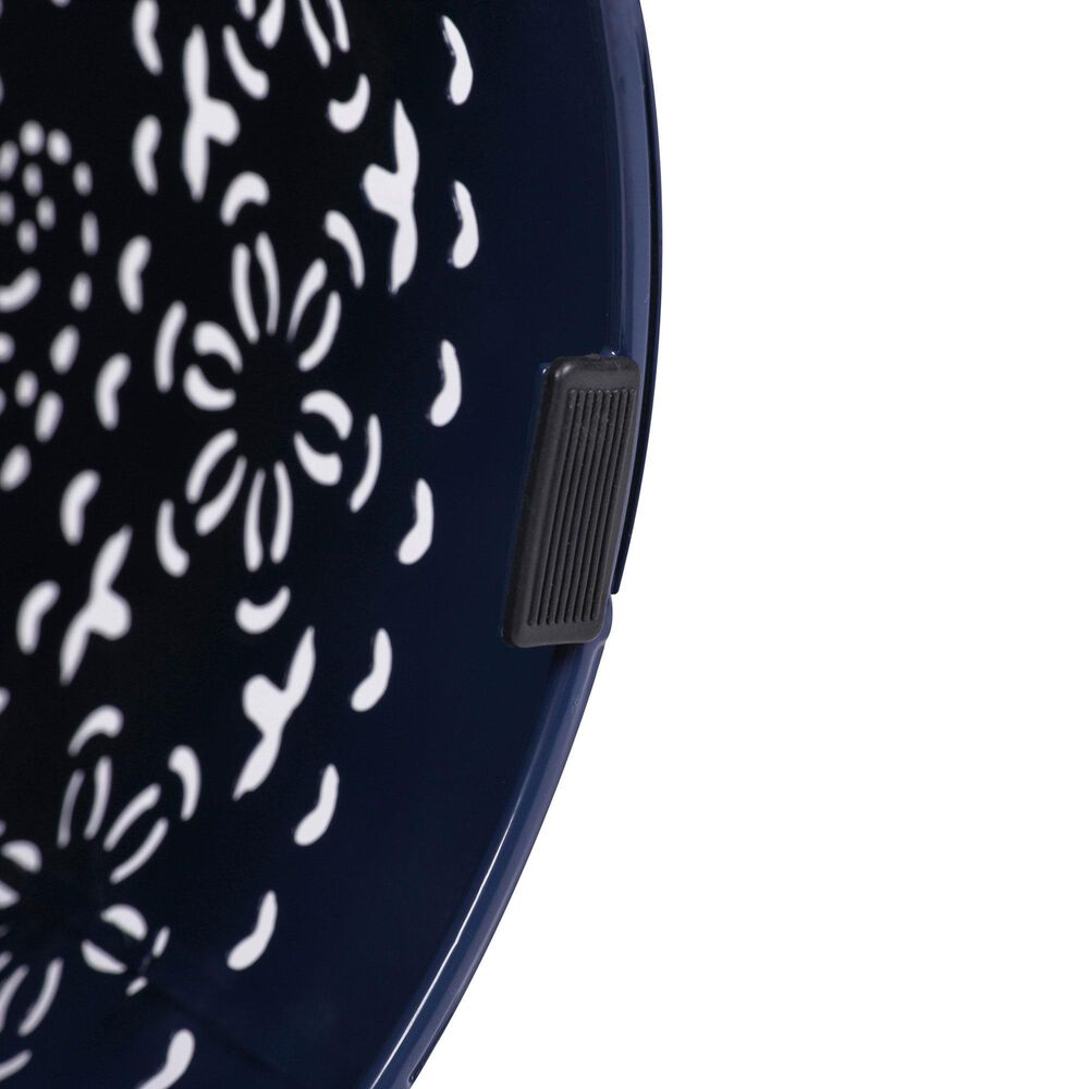 Hearth and Haven Outdoor Side Table with Built-In Solar Battery in Dark Blue, , large