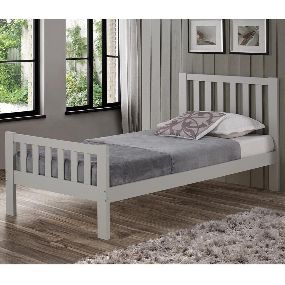 Bolton Furniture Aurora Twin Bed in Dove Gray, , large
