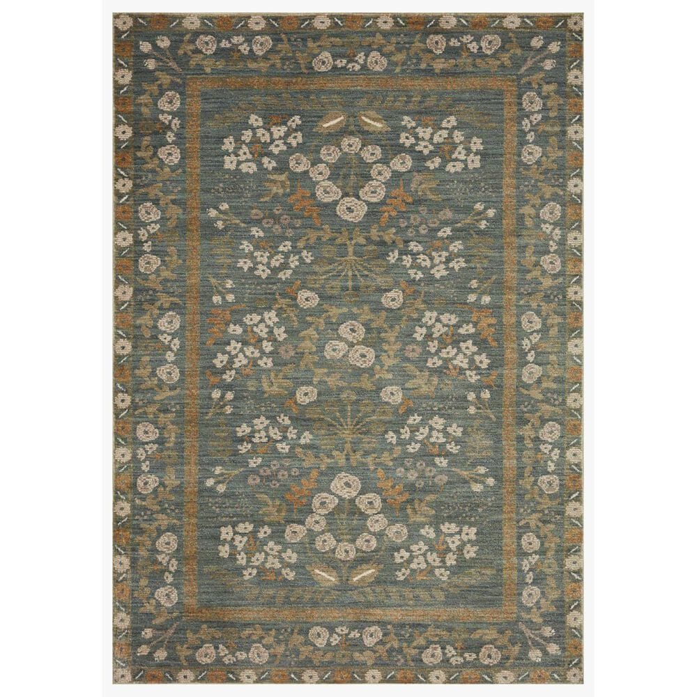 Rifle Paper Co. x Loloi Fiore FIO-01 2"7" x 4" Slate and Sage Area Rug, , large