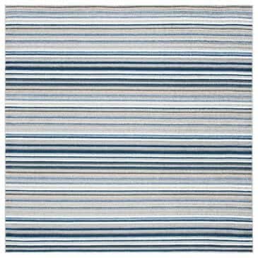 Safavieh Cabana CBN323F 6"7" Square Grey and Blue Indoor/Outdoor Area Performance Rug, , large