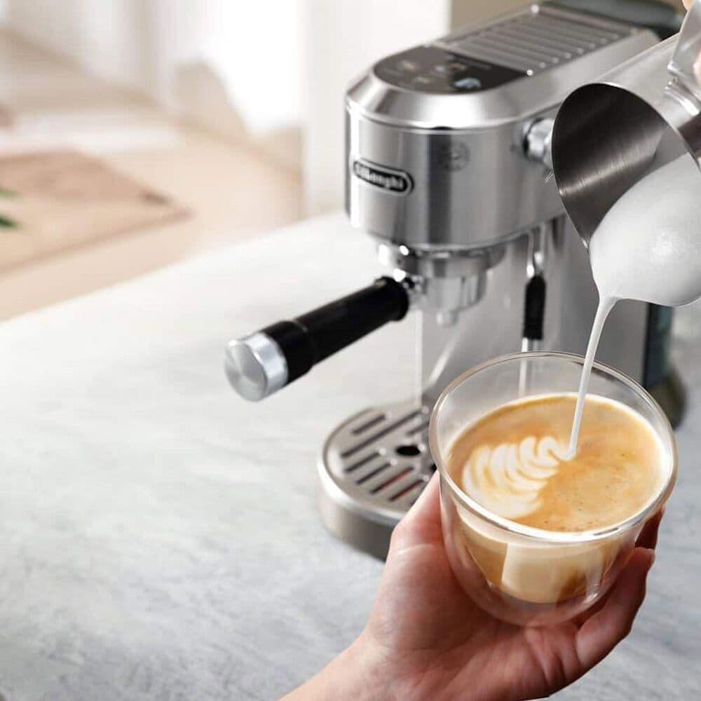 DeLonghi Dedica Duo 35 Oz Espresso Machine with Cold Brew in Metal, , large