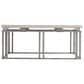 Bernhardt Riverton 40" Cocktail Table in Honed Bianco Travertine and Silver, , large