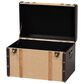 Baxton Studio Manton Storage Trunk with Hinged Top in Light, Dark Brown and Bronze, , large