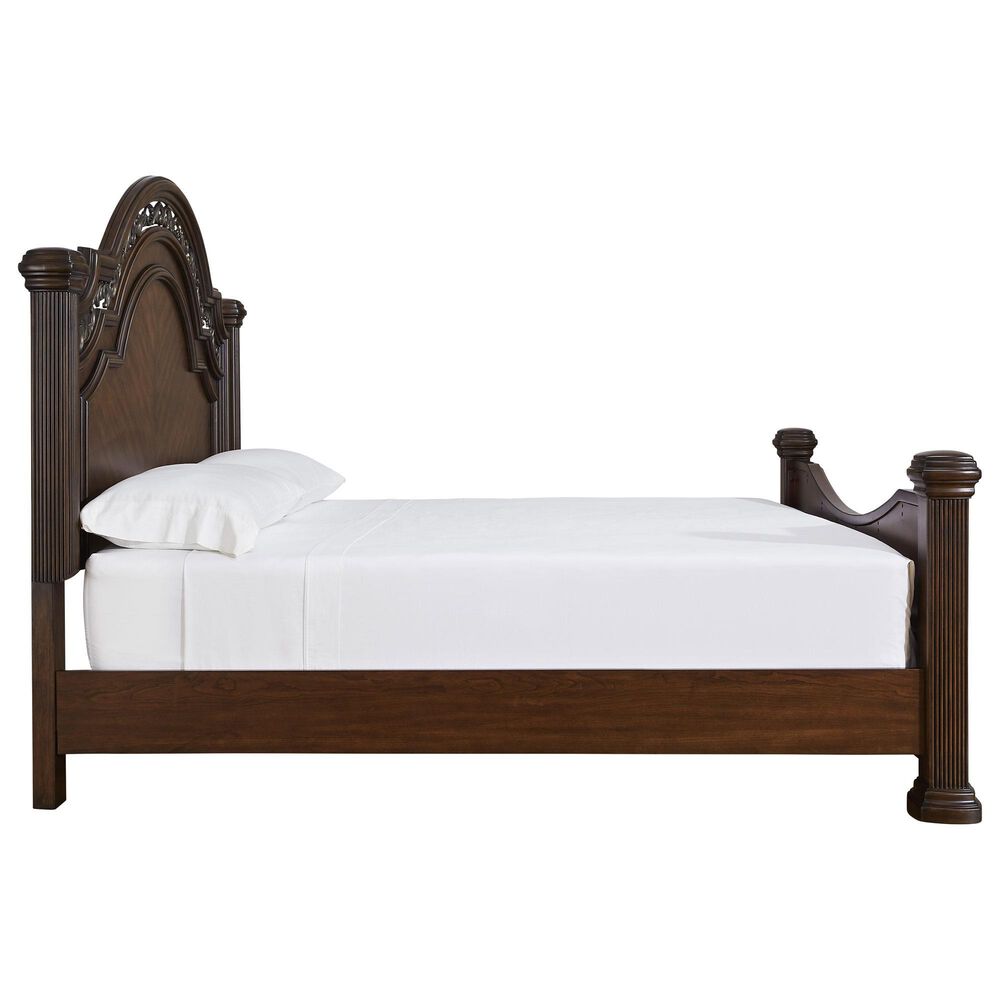 Ashley Lavinton California King Poster Bed in Rich Cherry Brown, , large