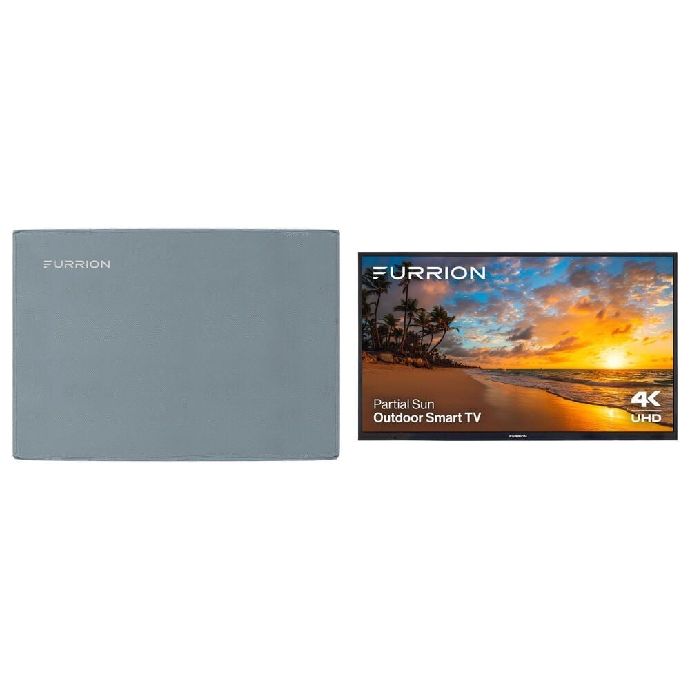 Furrion Aurora 50" Class Partial Sun 4K LED UHD - Outdoor Smart TV with Weather Resistant Cover in Black, , large